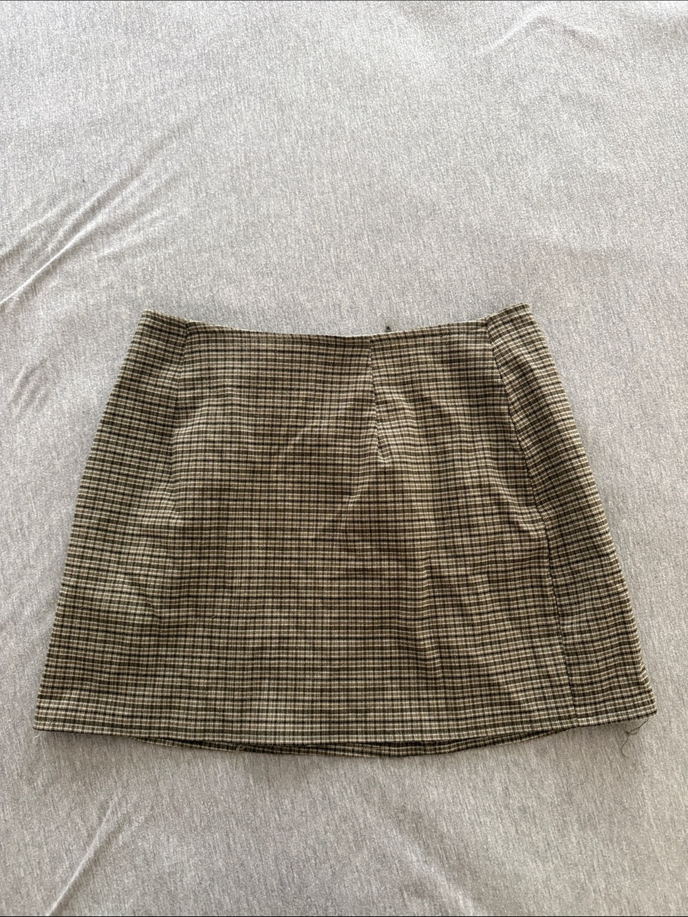 Star City Plaid Mini Skirt in Brown and Black